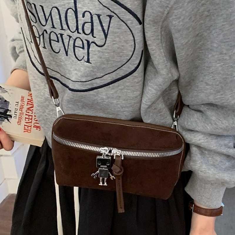 Interior Design Simple - Vintage Suede Crossbody Bags for Women