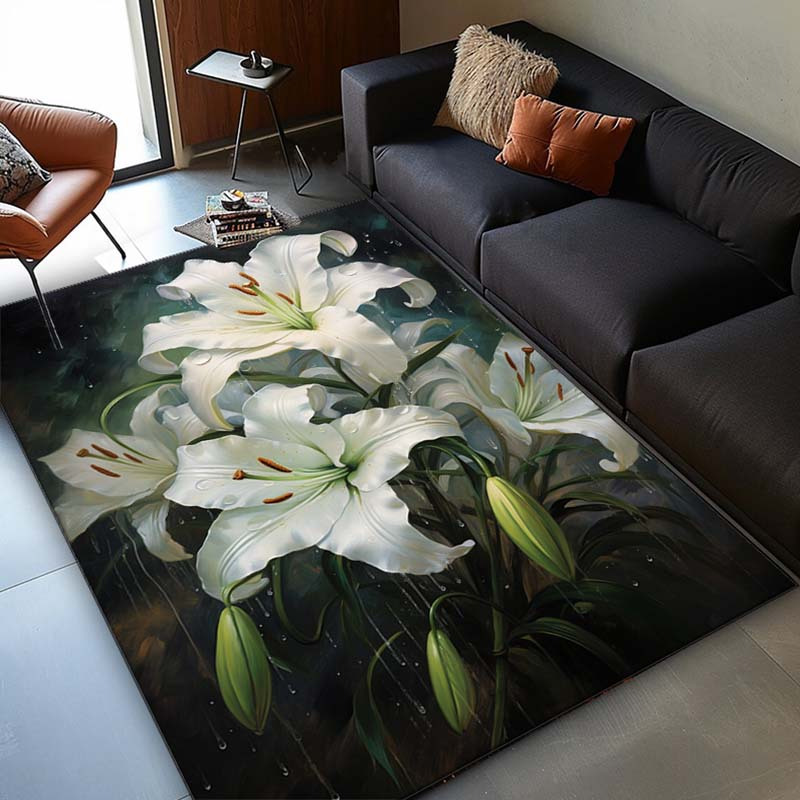 Elegant White Lily Rug for Liv – обзор и цена Interior Design Living Room Ideas