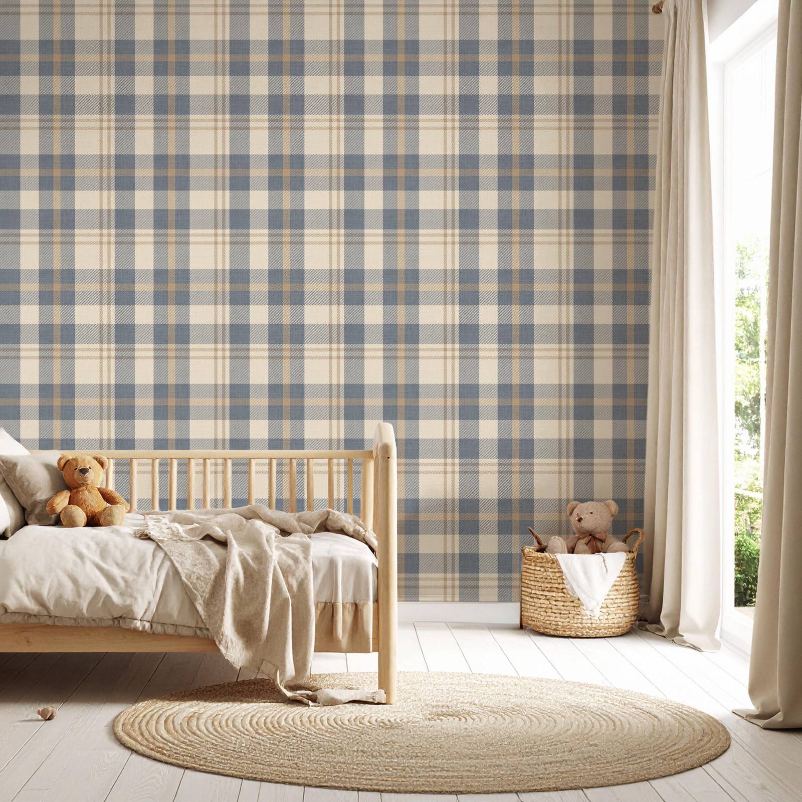 Neutral Blue and Beige Plaid W – обзор и цена Interior Design Scandinavian