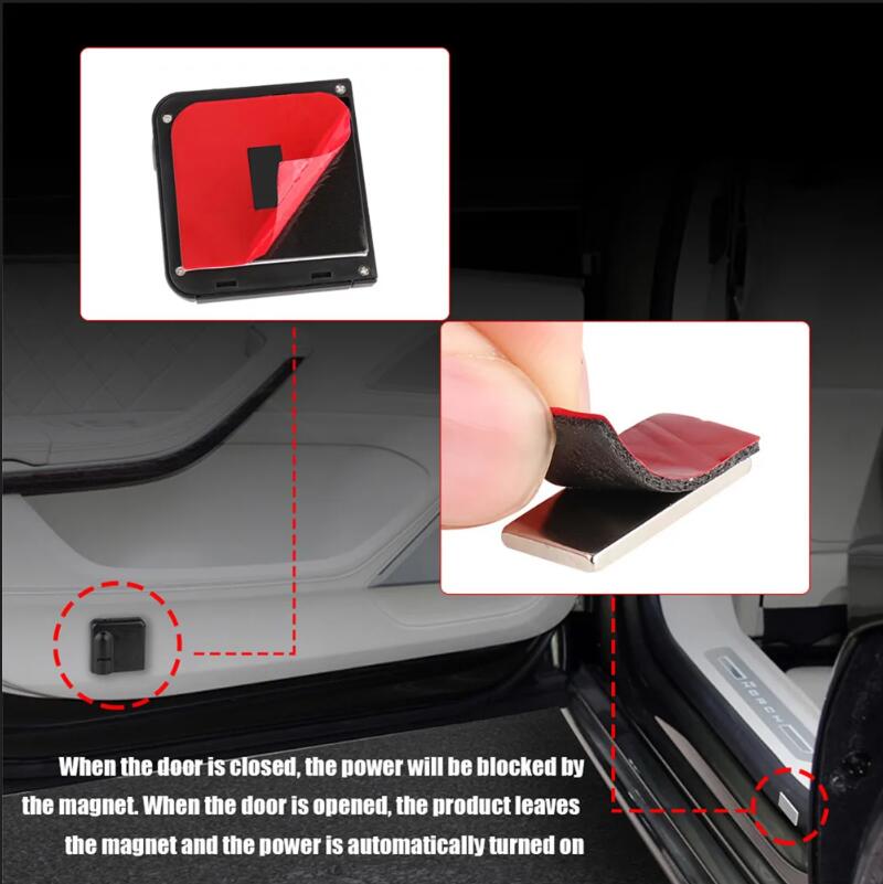 Car styling Door LED Wireless  – обзор и цена Interior Design Mood Board