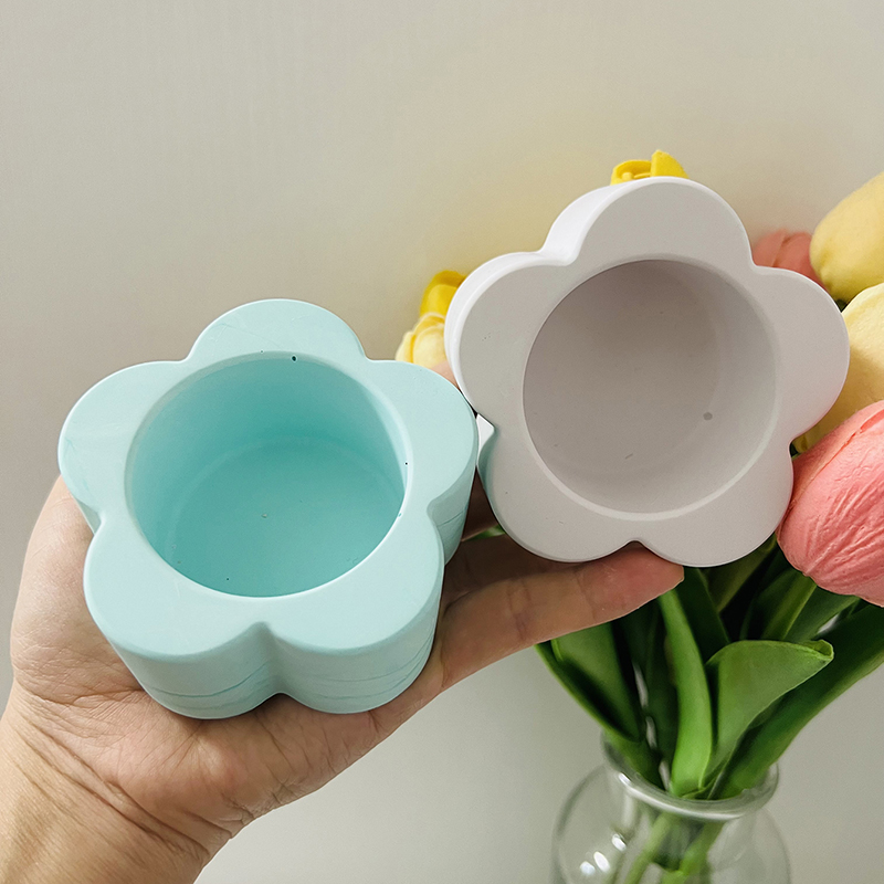 Flower Candle Cup Cement Mold  – обзор и цена Ceramic Candle Vessel