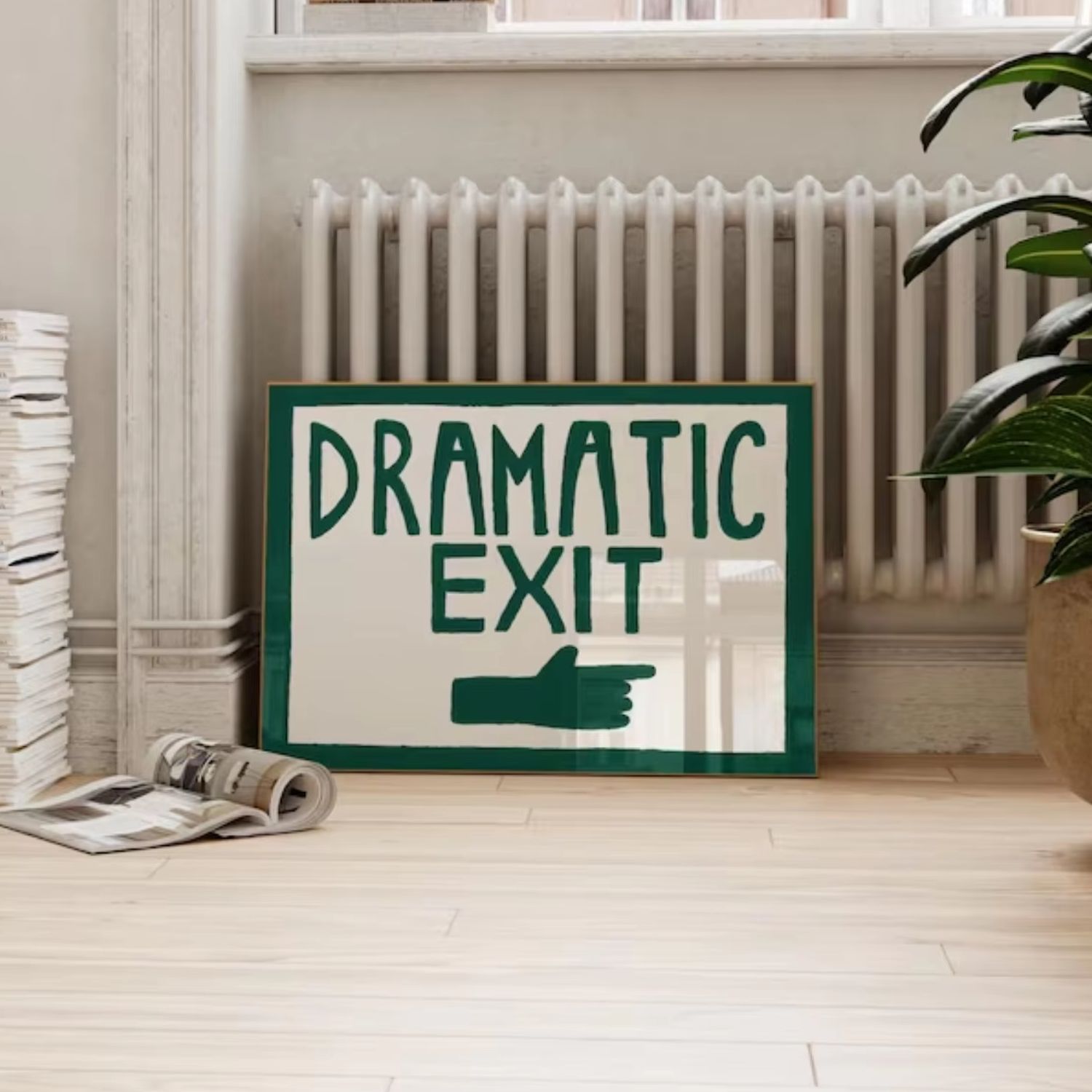 Funny Hallway Print Dark Green – обзор и цена Interior Design Room