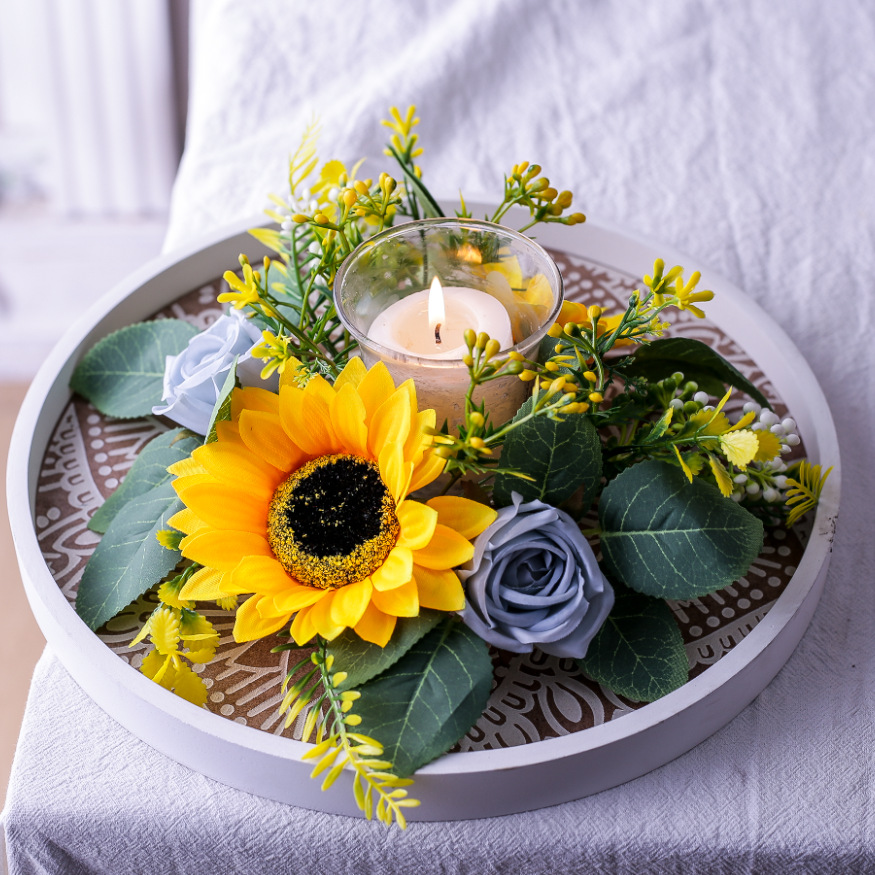 Simulation Sunflower Wreath Ca – обзор и цена Ceramic Candle Vessel