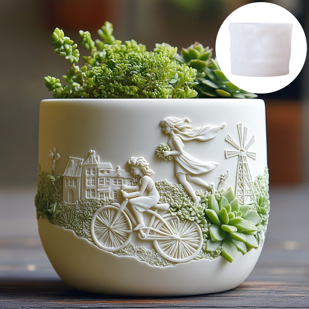 Beauty holding horse relief su – обзор и цена Ceramic Candle Vessel
