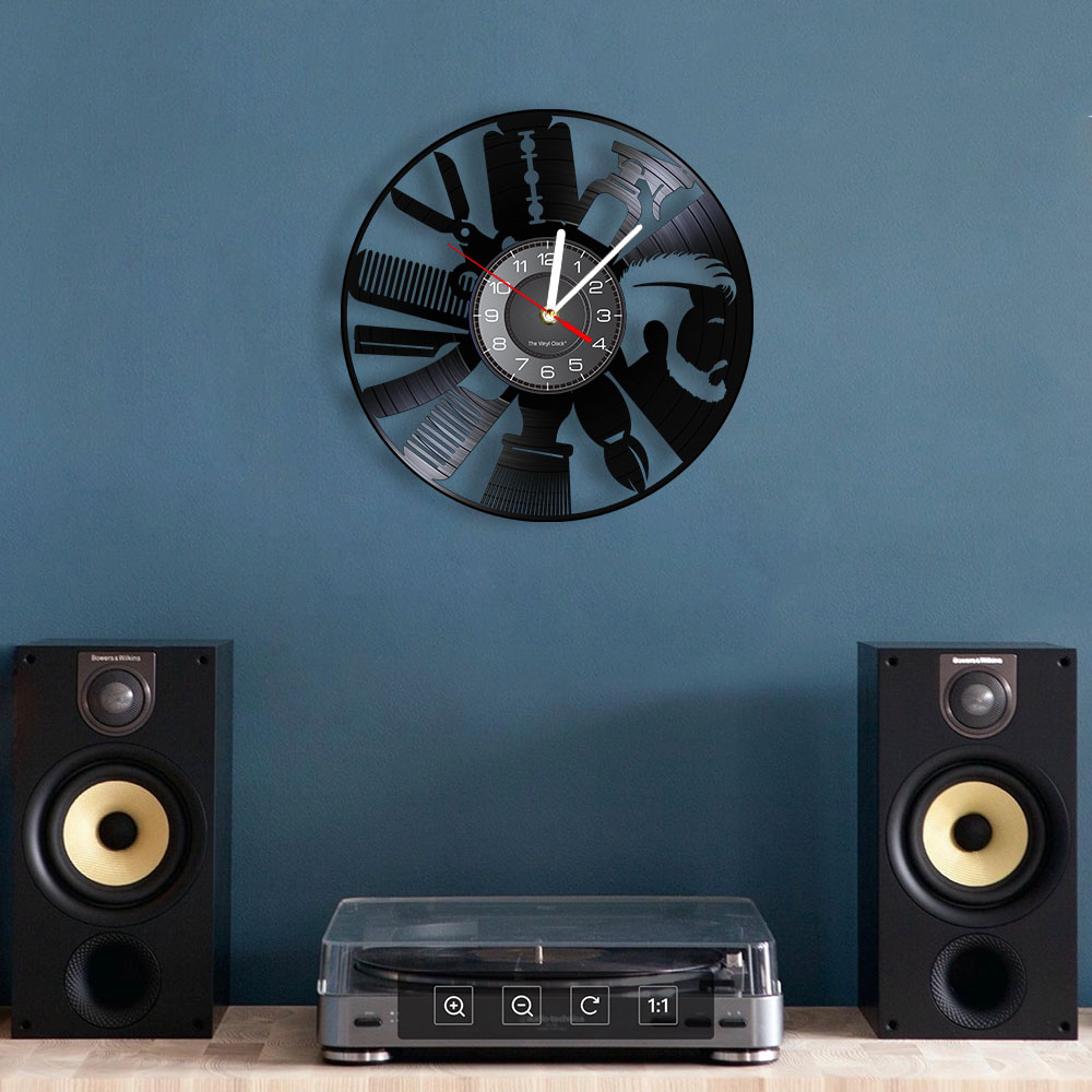 Hair Salon Tools Wall Clock Ba – обзор и цена Interior Design Living Room Ideas