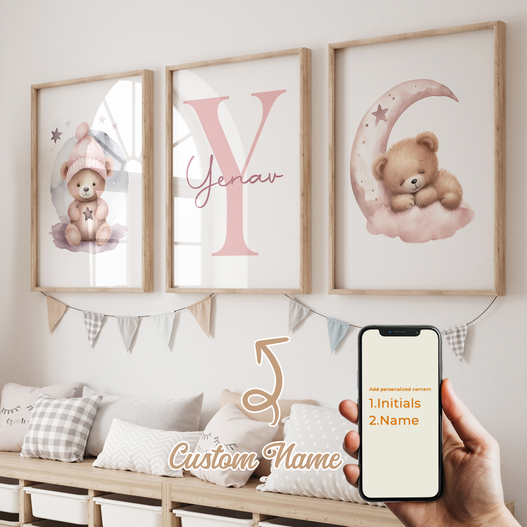 3pcs Personalized Custom Name  – обзор и цена Interior Design Room