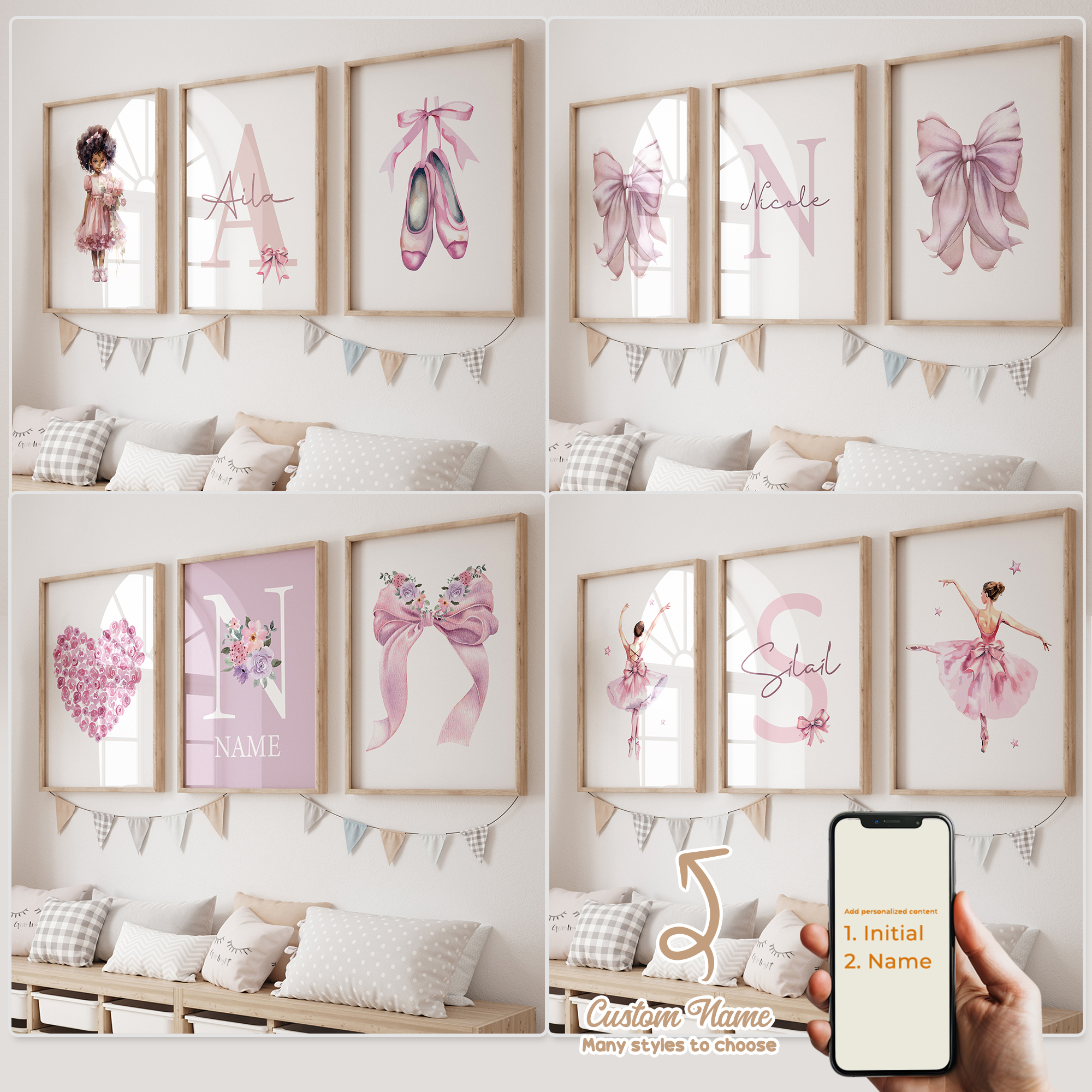 3pcs Personalized Custom Name  – обзор и цена Interior Design Room
