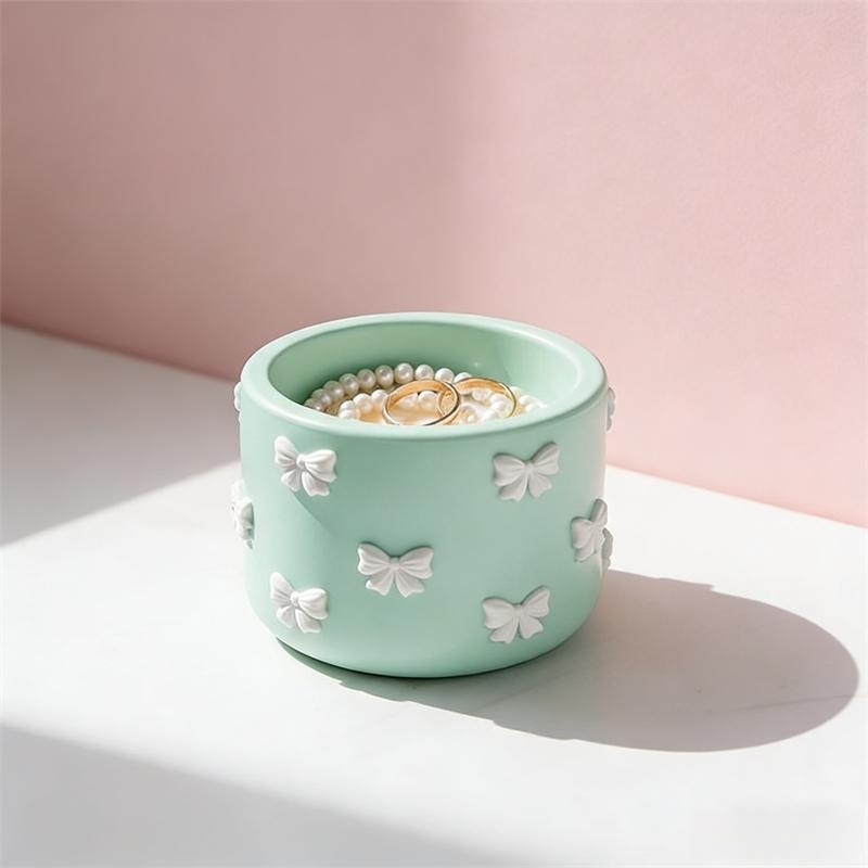 Mini Bowknot Round Plaster Gyp – обзор и цена Ceramic Candle Vessel
