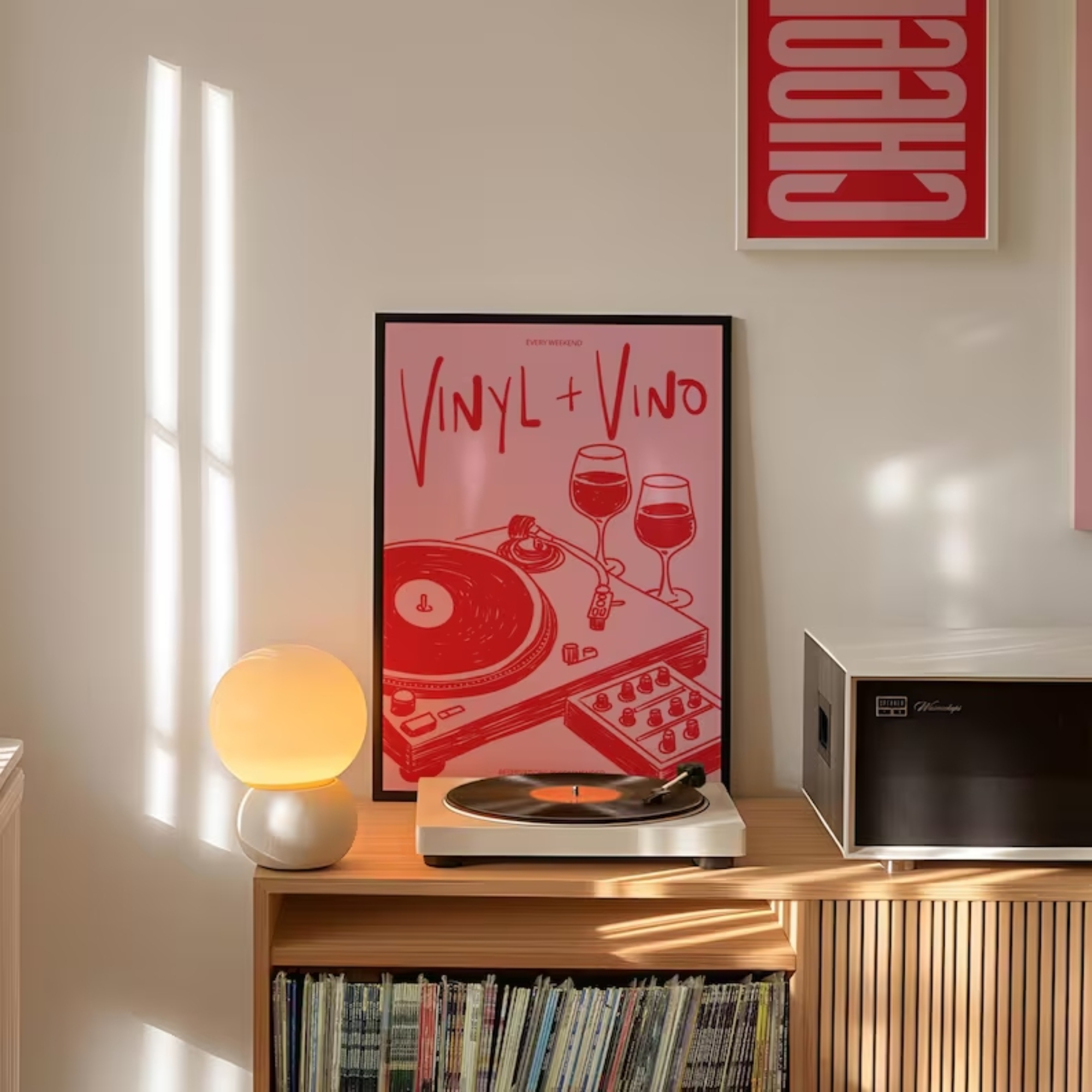 Vinyl & Vino Music Illustratio – обзор и цена Interior Design Room