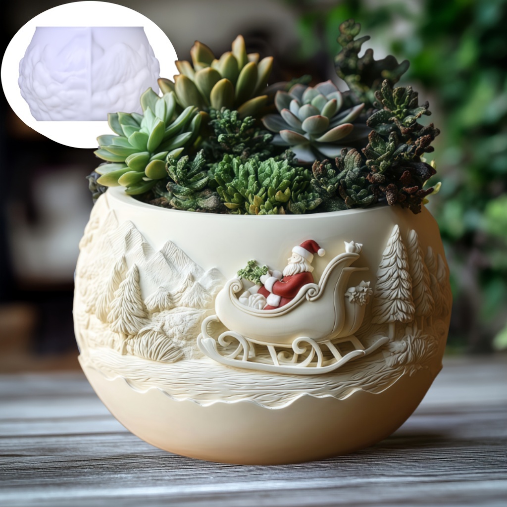Cedar Sled Santa Claus Relief  – обзор и цена Ceramic Candle Vessel