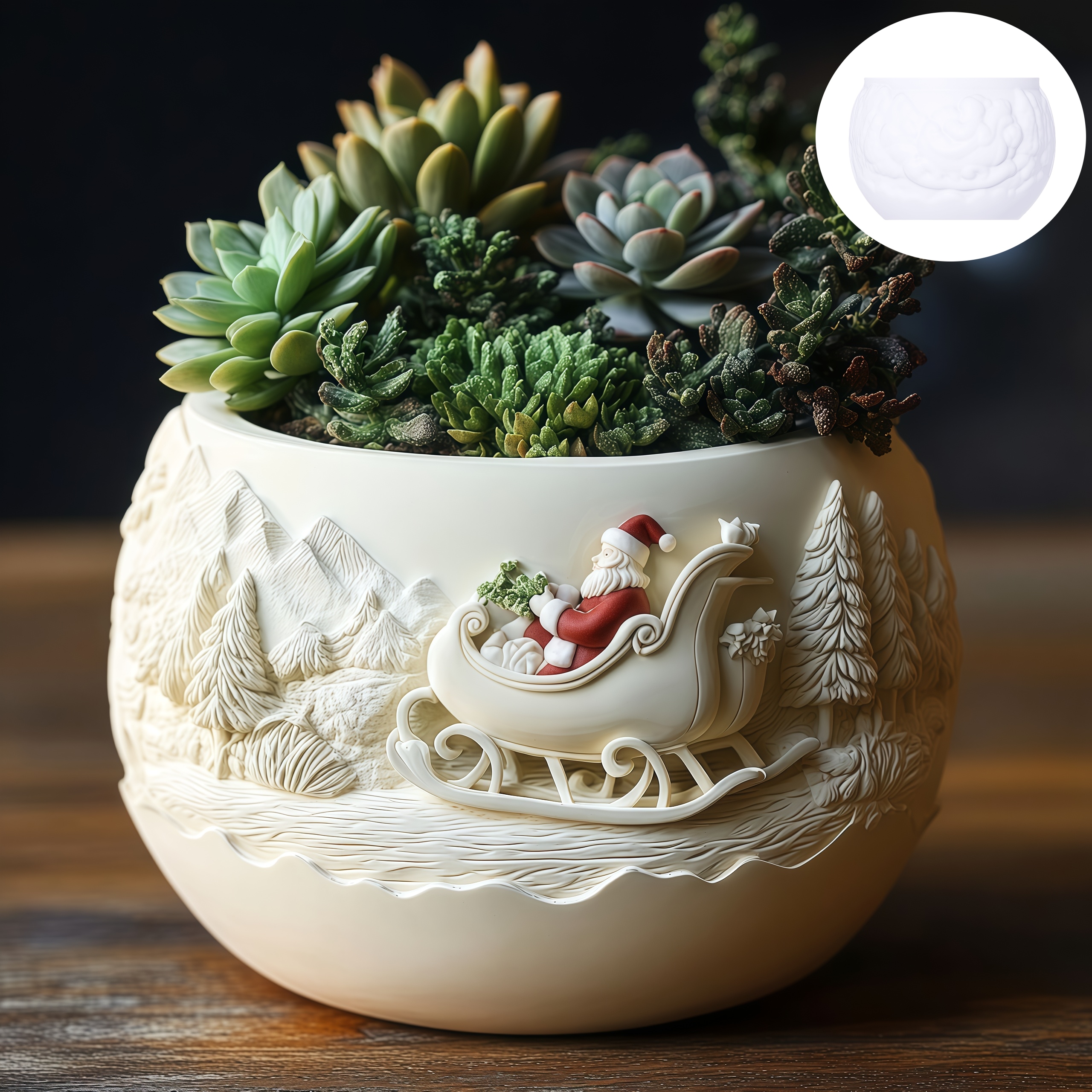 Cedar Sled Santa Claus Relief  – обзор и цена Ceramic Candle Vessel