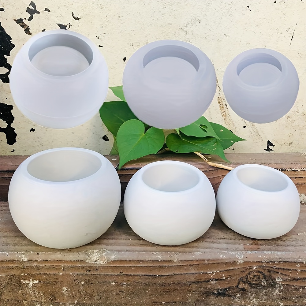 3pcs-Round Flower Pot Silicone – обзор и цена Ceramic Candle Vessel
