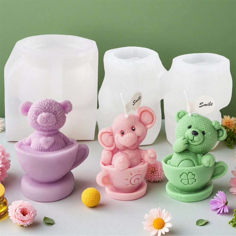 Teddy Bear in Cup Silicone Mol – обзор и цена Ceramic Candle Vessel