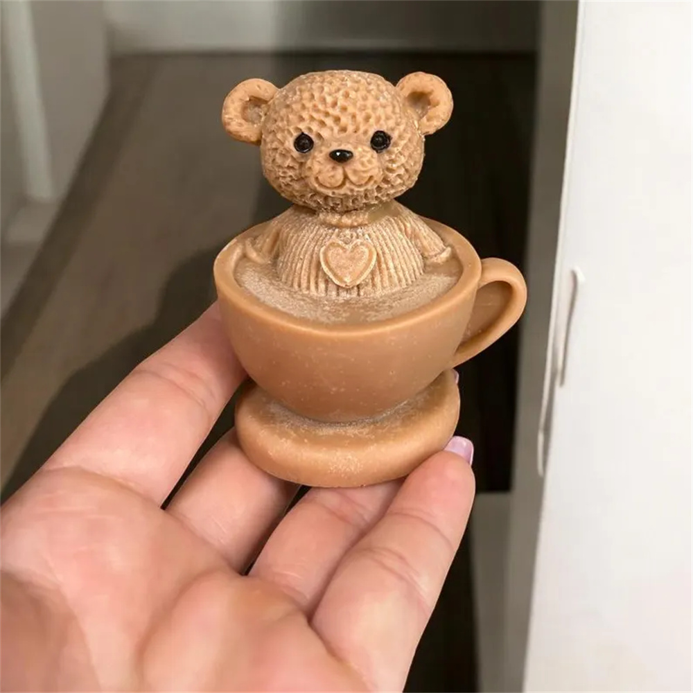 Teddy Bear in Cup Silicone Mol – обзор и цена Ceramic Candle Vessel